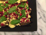 Roasted aubergine with saffron yogurt