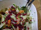 Seafood, fennel and lime salad