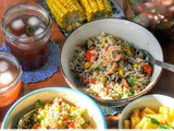 A Spring Salad ~ Shrimps, Wholegrain Basmati Rice & Quinoa