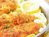 Romano Chicken with Lemon Garlic Pasta