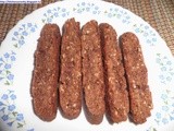 Eggless Oats Chocolate Biscotti