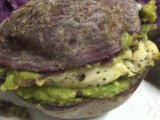 Chicken sandwich on sweet potato