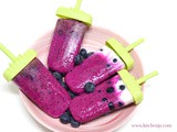 Fruity blueberry yogurt popsicles