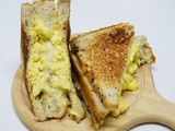 Silky eggs grilled cheese sandwich