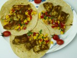 Spicy fish tacos with mango salsa