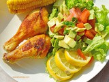 Turmeric Roasted Chicken Salad with Minty Yogurt Dressing