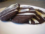 Chocolate Cookies with White Chocolate Mint Drizzle