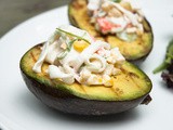 Grilled Avocados with Surimi Salad