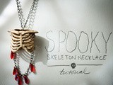 Spooky skeleton necklace