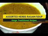 Detailed version of assorted herbs kootu rasam