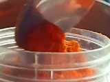 Home made vibrant red chilly powder
