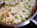 Mattar pulao/green peas pulao