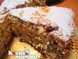 Βασιλόπιτα κέικ με καρύδια και σοκολατένια τρούφα
