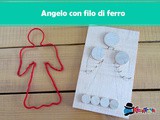 Angelo natalizio fai da te creato con filo di ferro