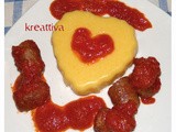 Cuore di polenta con salsiccia