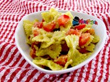 Farfalle con avocado e pomodori