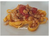 Fettuccine sgombro e fagioli tondini