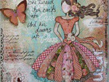 Mixed media art: quadretto fata