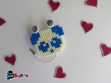 Panda porta auricolari con perline da stirare