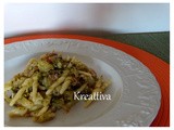 Pasta con broccoli e pancetta al vapore