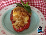 Peperoni arrostiti ripieni con mozzarella