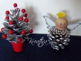 Progetti handmade per Natale: Angelo e Albero di natale con pigna