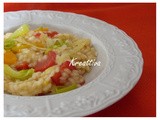 Risotto porri e peperoni