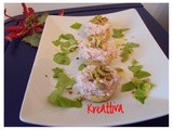 Scones con mousse di crescenza salmone e pistacchi