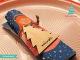 Segnaposto albero di natale con lettering