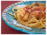 Spaghetti tonno e porri