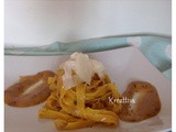 Tagliatelle con vellutata di funghi porcini e Raspadura Bella Lodi