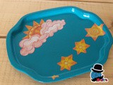Tutorial: vassoio di metallo in decoupage