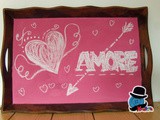 Vassoio lavagna per san valentino [tutorial]