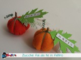 Zucche Segnaposto fai da te in feltro [tutorial]