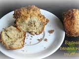 Eggless banana rock muffins