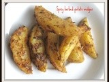 Spicy herbed potato wedges