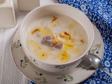 Гъста агнешка супа с кисело мляко и шафран
