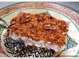 Ciasto z patelni - Orzechowa kunafa z masą budyniową
