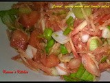 Carrot, spring onion and tomato salad recipe/ How to make spring onion salad