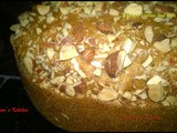 Eggless wholewheat banana and nuts cake recipe/ how to make eggless banana cake in microwave/ Eggless banana cake recipe in microwave