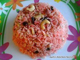 Rooh Afza and Coconut flavoured Sweet Pulav