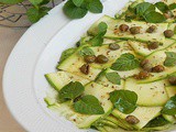 Carpaccio di zucchine ai capperi limone e menta