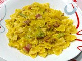 Farfalle asparagi pancetta e zafferano (bimby)