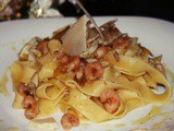 Fettuccine con gamberetti e carciofi