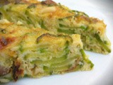 Frittatona al forno zucchine olive e pinoli