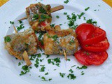Involtini di pesce sciabola ripieni di gamberetti