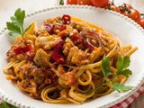 Linguine al ragu’ piccante di pesce