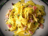 Pappardelle prosciutto e pistacchi