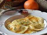 Ravioli salmone e arancia