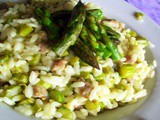 Risotto asparagi e salsiccia alla birra